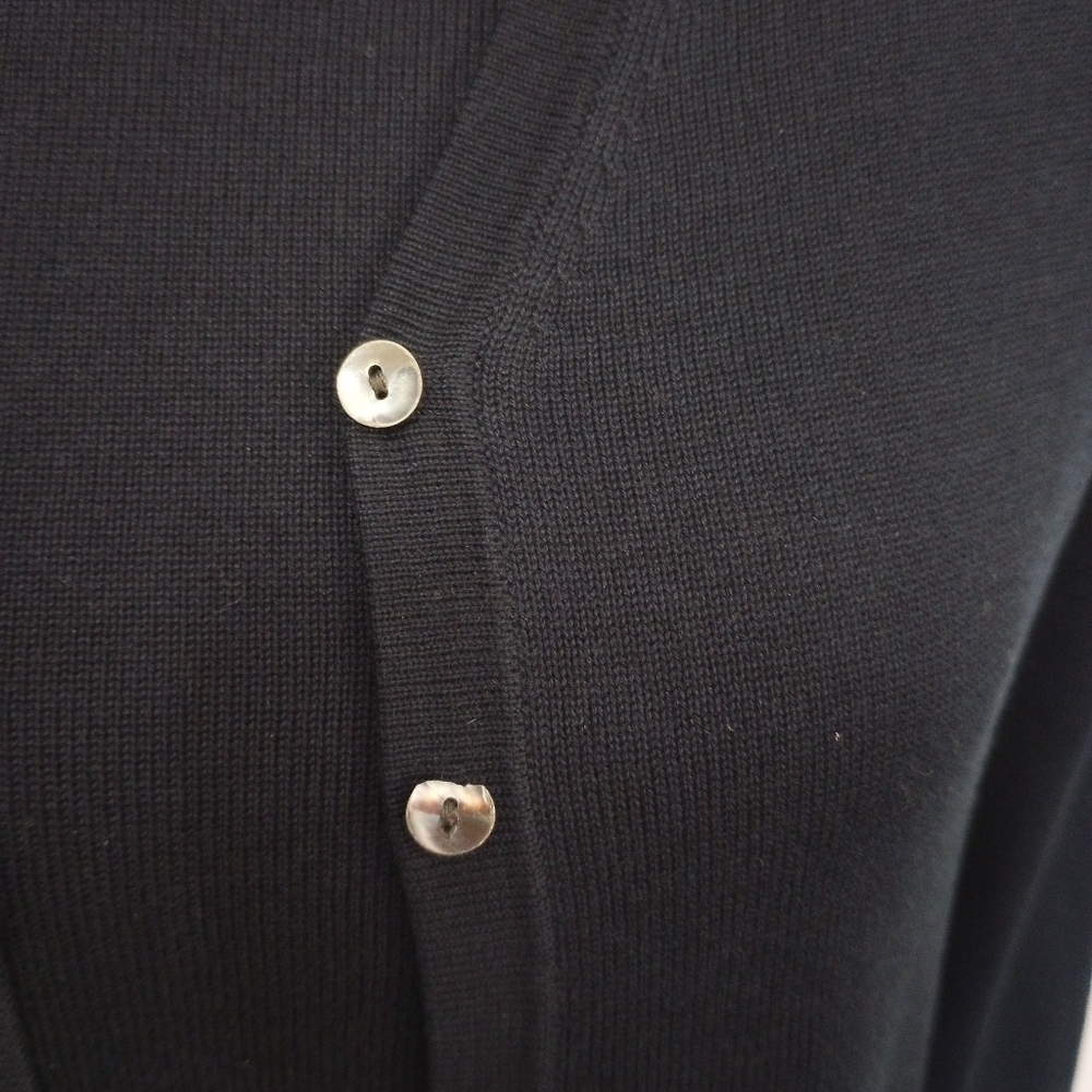 Brooks Brothers Silk Cardigan Twin Sweater Set Women's Navy Blue Button Sz Small - Picture 4 of 11